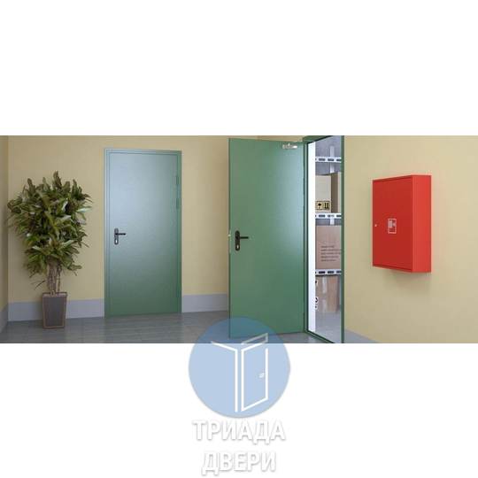 техническая одностворчатая дверь для подсобного помещения - фото 1