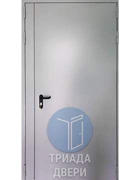 техническая стальная дверь светлого окраса нитроэмаль