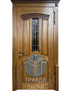 дверь с ковкой поверх тройного стеклопакета