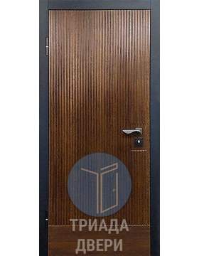 темная дверь в квартиру с двусторонней мдф отделкой