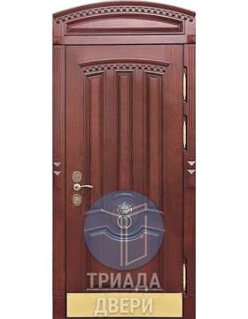 утепленная арочная дверь со стучалкой