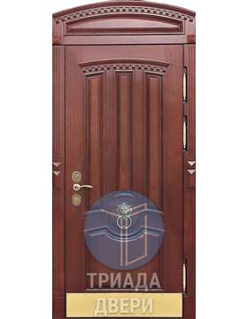 элитная входная дверь с аркой и отбойником