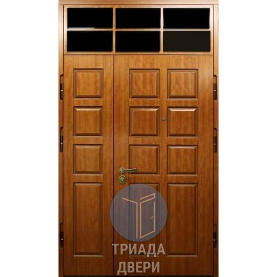 металлическая дверь в офис с верхней вставкой со стеклом