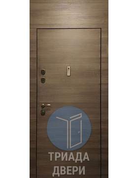 элитная металлическая дверь с верхней вставкой