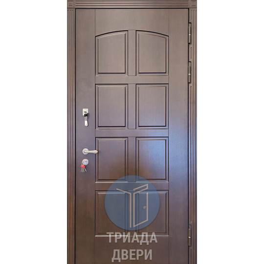дверь с отделкой мдф из металла с тремя петлями на подшипнике